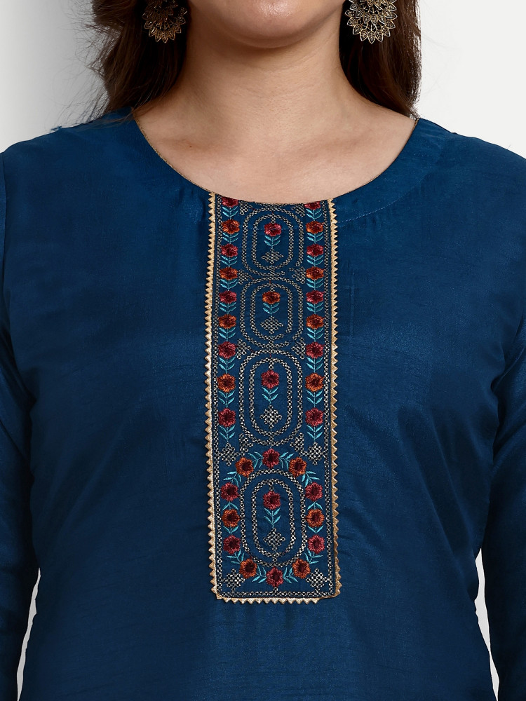 Dola Silk Straight Suit Set
