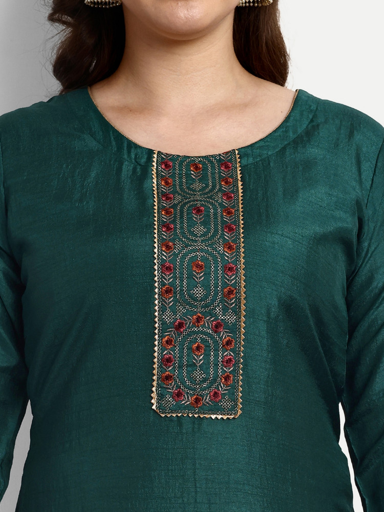 Dola Silk Straight Suit Set