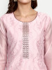 Light Pink Modal Chanderi Straight Suit Set