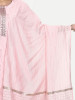 Light Pink Modal Chanderi Straight Suit Set