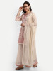 Cream Modal Chanderi Plazo Suit Set