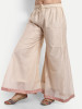 Cream Modal Chanderi Plazo Suit Set