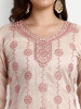 Cream Modal Chanderi Plazo Suit Set