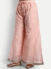 Peach Modal Chanderi Plazo Suit Set