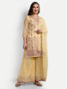 Yellow Modal Chanderi Plazo Suit Set