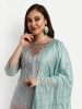 Light Green Modal Chanderi Straight Suit Set