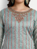 Light Green Modal Chanderi Straight Suit Set
