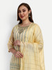 Yellow Modal Chanderi Straight Suit Set