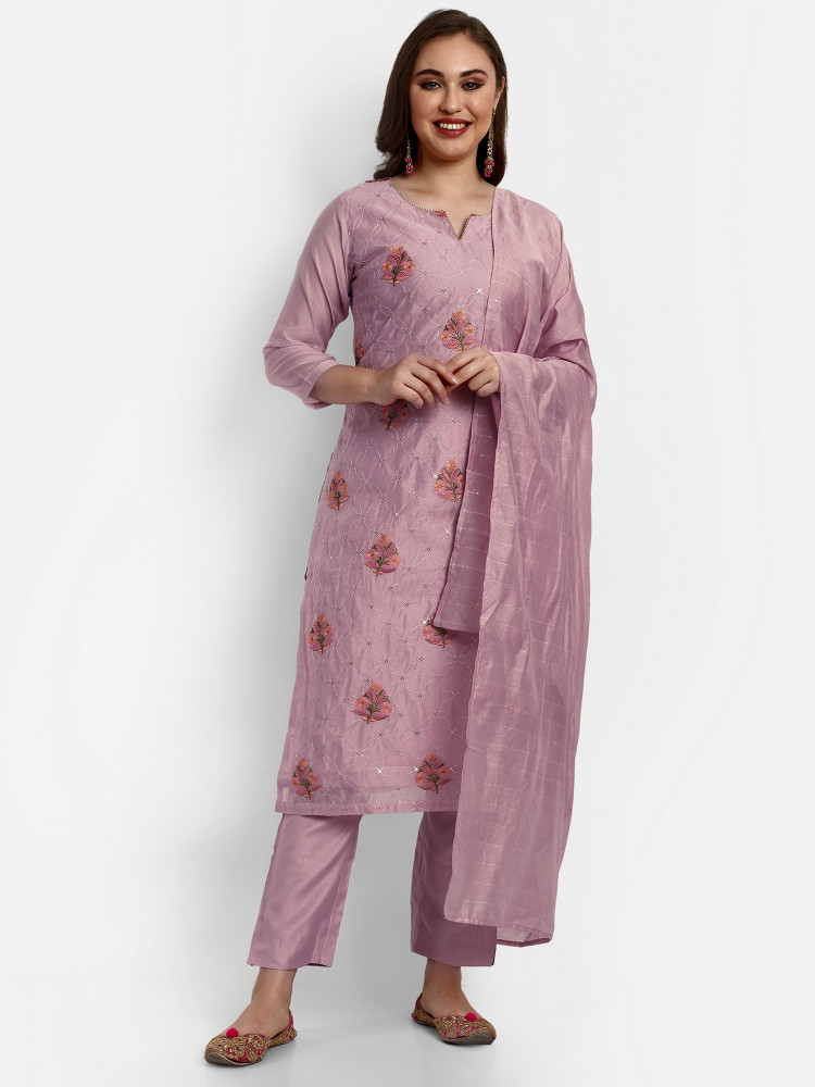Modal Chanderi Sequence Work Suit Set