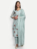 Sky Modal Chanderi Sequence Work Suit Set