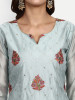 Sky Modal Chanderi Sequence Work Suit Set