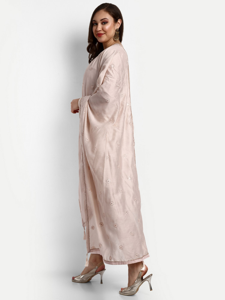 Chanderi Silk Sequence Work Suit Set
