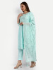 Sky Blue Chanderi Silk Straight Suit Set