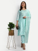 Sky Blue Chanderi Silk Straight Suit Set