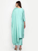 Sky Blue Dola Silk Straight Suit Set