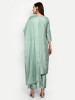 Sea Green Dola Silk Straight Suit Set