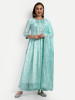 Sky Blue Chanderi Silk Plazo Suit Set