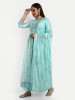 Sky Blue Chanderi Silk Plazo Suit Set
