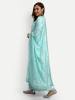 Sky Blue Chanderi Silk Plazo Suit Set