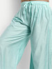Sky Blue Chanderi Silk Plazo Suit Set