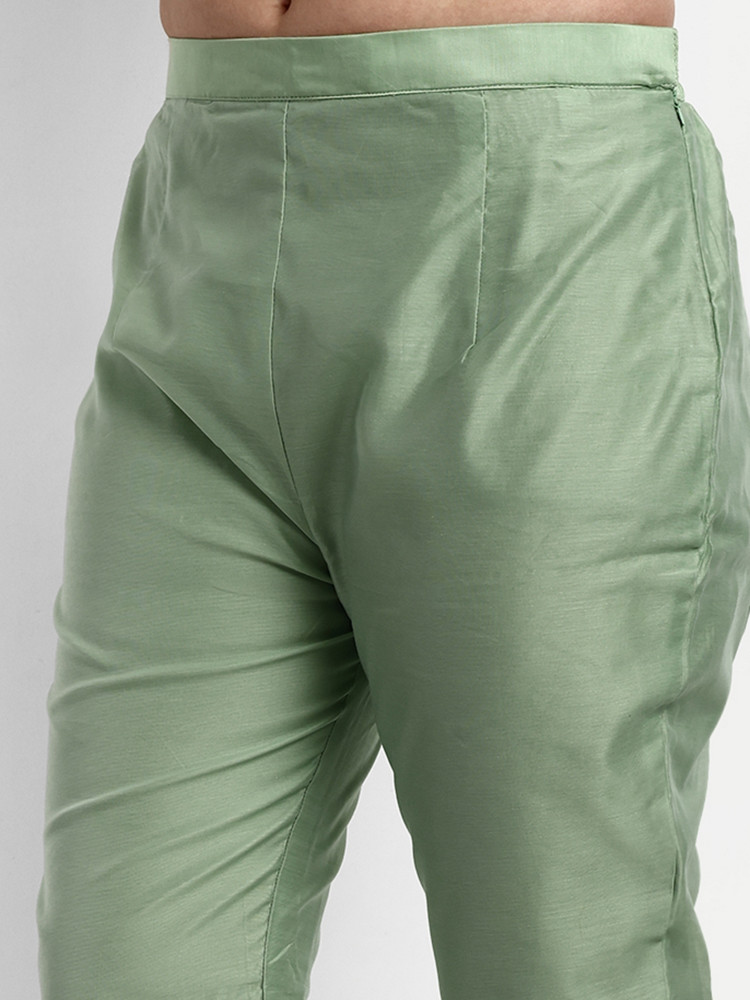 Light Green Modal Chanderi Straight Suit