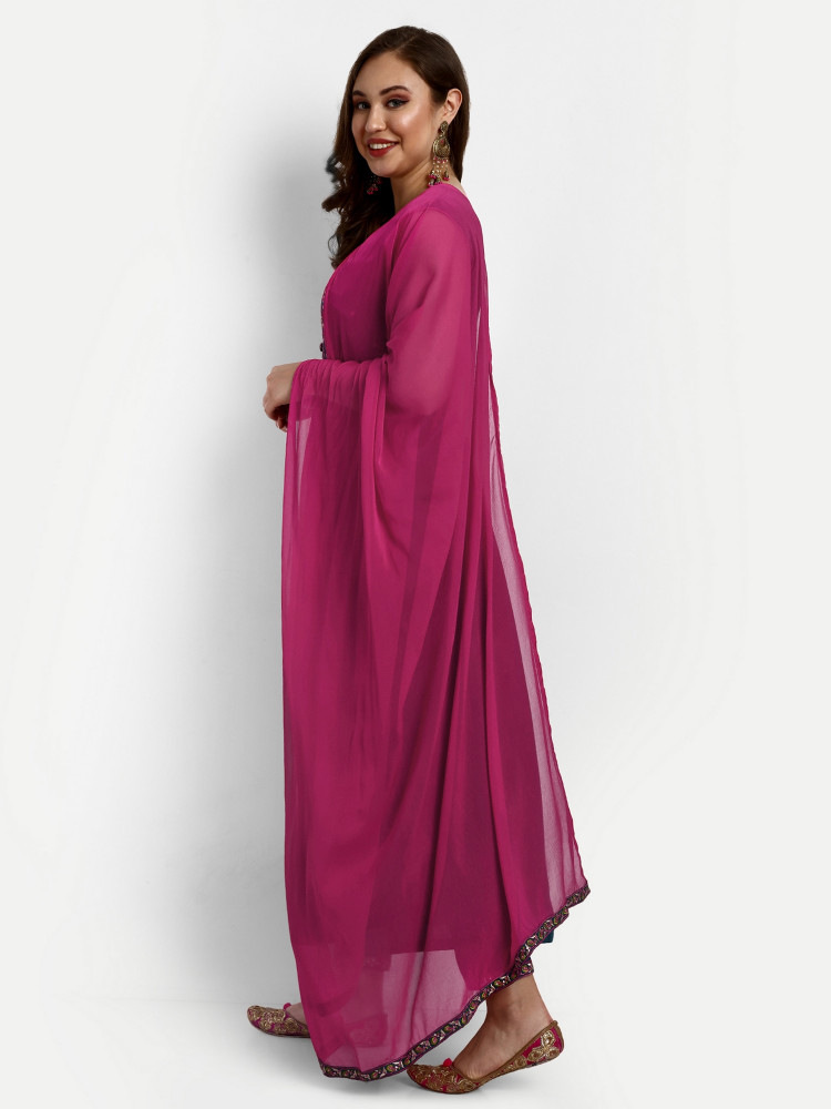 Blue Heavy Rayon Naira Cut Suit Set