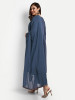 Blue Heavy Rayon Naira Cut Suit Set