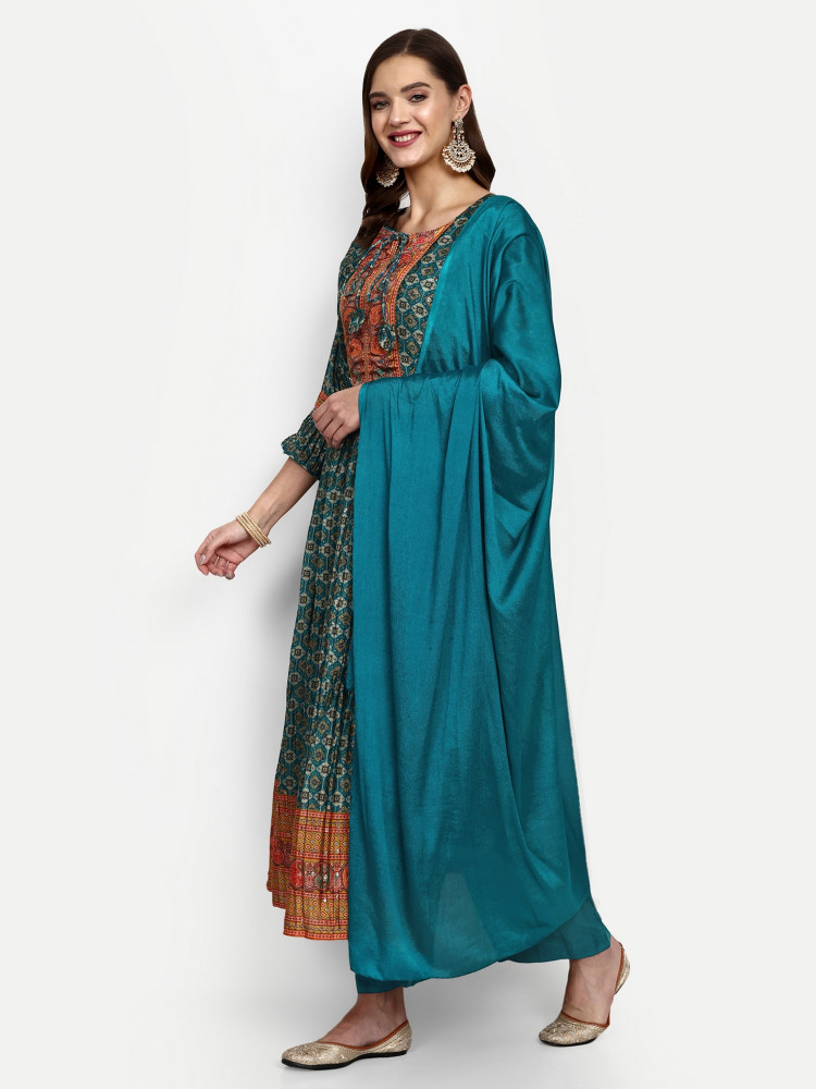 Digital Print Chinnon Naira  Suit Set