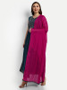 Blue Heavy Rayon Naira Cut Suit Set