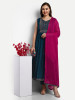Blue Heavy Rayon Naira Cut Suit Set