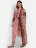 Peach Chanderi Silk Straight Suit Set