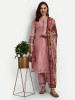 Peach Chanderi Silk Straight Suit Set