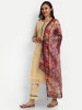 Yellow Chanderi Silk Straight Suit Set