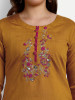 Mustard Straight Kurta Pant Set