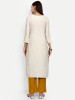 White Rayon Slub Straight Kurta Pant Set